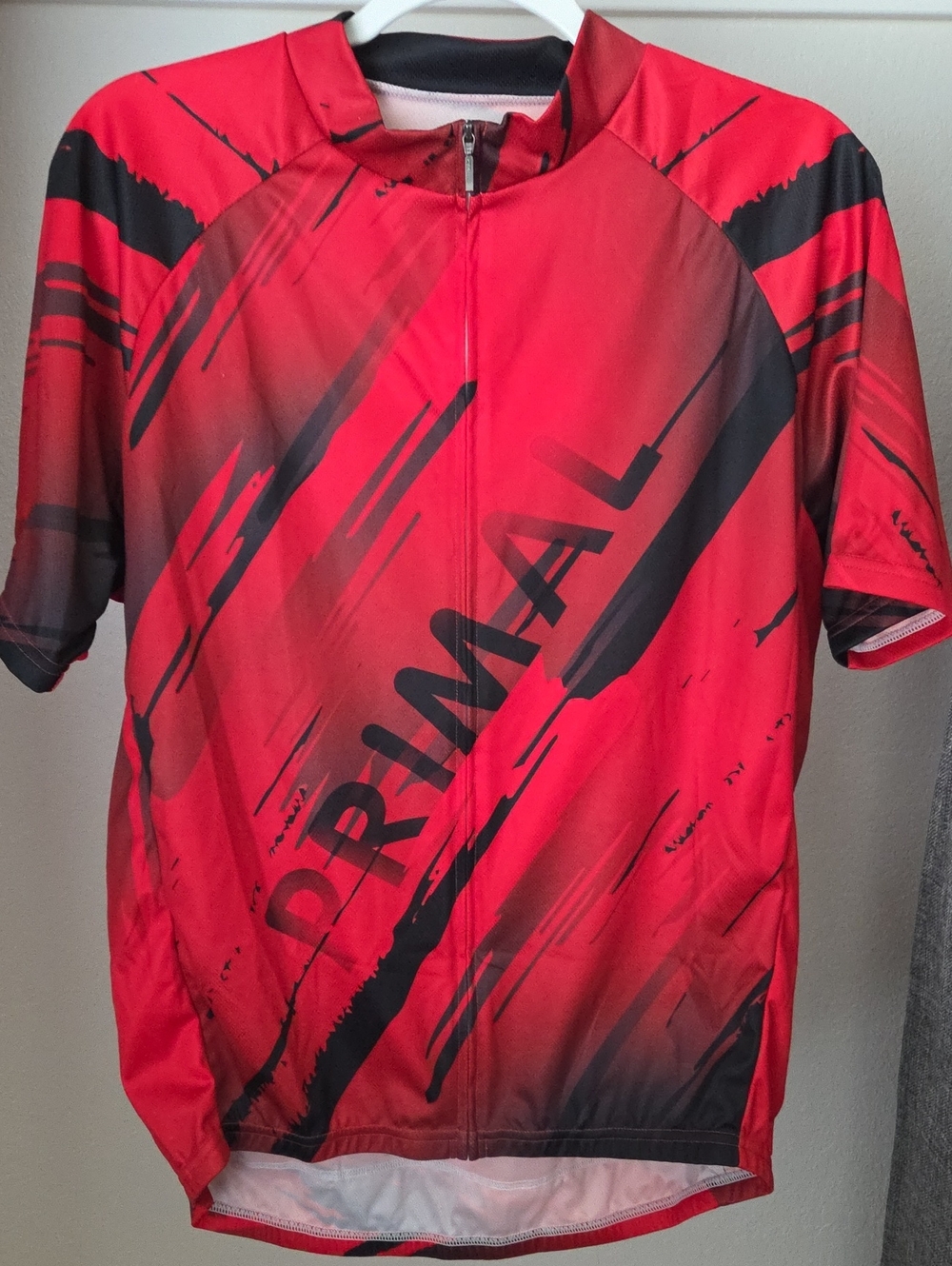 Primal Men’s Red Cycling Jersey, XL